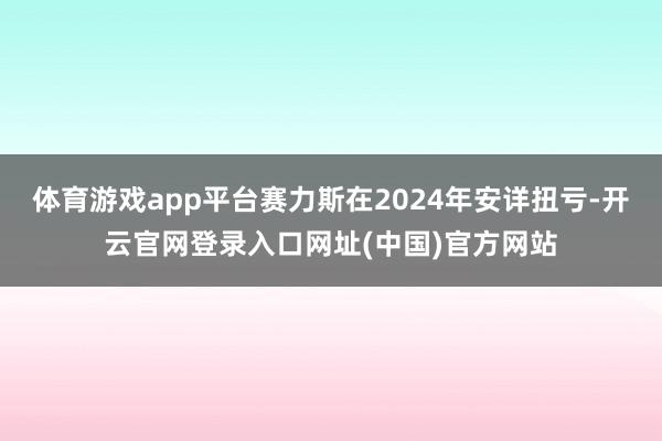 体育游戏app平台赛力斯在2024年安详扭亏-开云官网登录入口网址(中国)官方网站