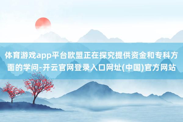 体育游戏app平台欧盟正在探究提供资金和专科方面的学问-开云官网登录入口网址(中国)官方网站
